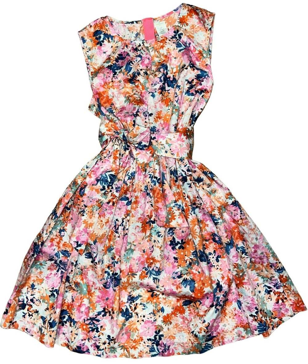 Crewcuts Girls Floral Cotton Dress - Size 14